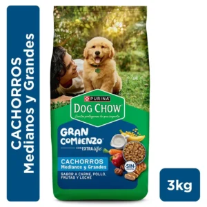 Dog Chow Perro Cachorro Raza Mediana Y Raza Grande 3Kg