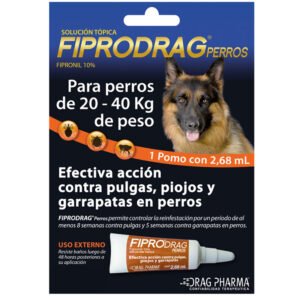 Fiprodrag Pipeta Perro Hasta 20 A 40Kg